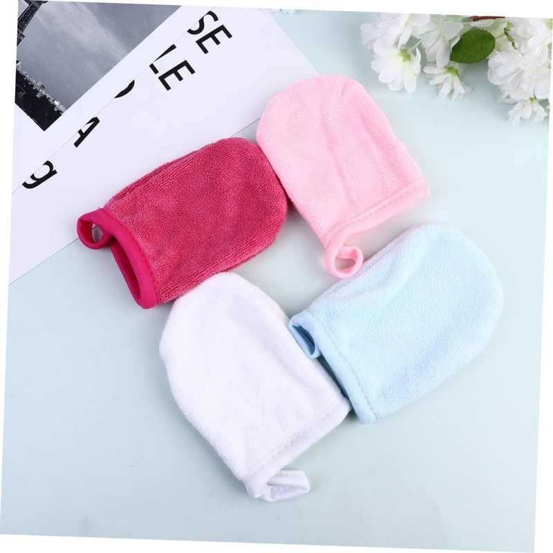 Juego De 3 Guantes Desmaquillantes Guantes De Limpieza Facial Almohadillas