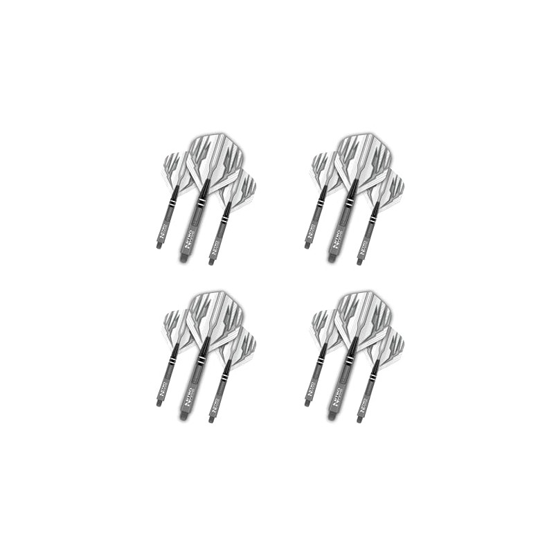 RED DRAGON Dart Flight and Stems Combo Grey - 4
