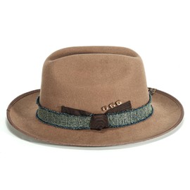 Open Road Hat Cowboy Fedora Hat Pure Wool Felt Hat Vintage Rancher Hat Airway Vented Panama Hats for Men Women