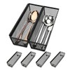 6-Pack Cutlery Organizer, Silverware Drawer Organizer, Cutlery Tray with Interlocking