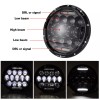 Bricologht For Kenworth T2000 1997-2011 Pair 7inch Round LED Headlights