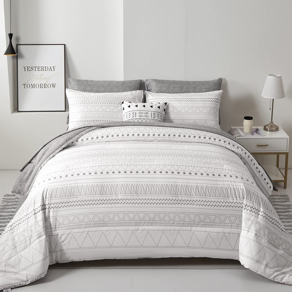 WONGS BEDDING WONGS BEDDING Boho Comforter Set King Size,7 Pieces