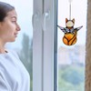 Angel Cat Memorial Ornament, Acrylic Window Hanging Decoration for Cat