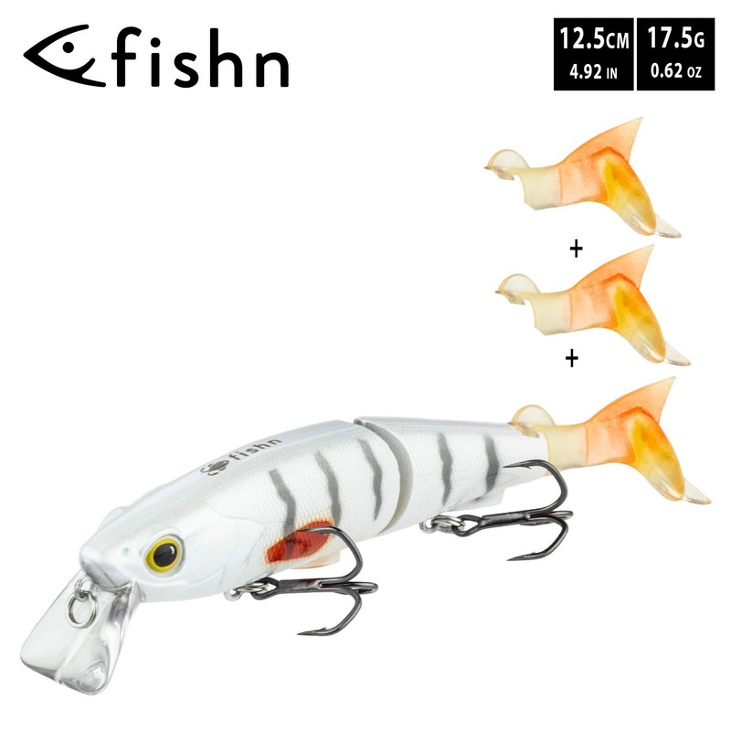 FISHN Hybrid Swimbait MinnowOne, Hardbait, Kunstköder, 12,5cm, 17,5g, Hecht, Zander,