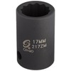 Sunex 217zm 1/2-Inch Drive 17-mm 12-Point Impact Socket