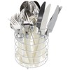 Gibson Sensations 16-Piece Stainless Steel Flatware Set with Metal Caddy
