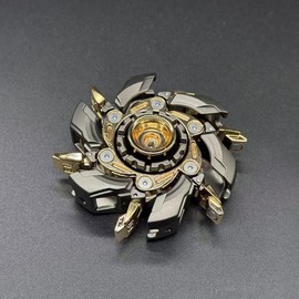 Fidget Spinner, Decompression Fingertip Spinner, Stress Relief Toy for Adults, Magnetic Metal Design Fidget Spinner Toy:_GrayGolden_1 Count