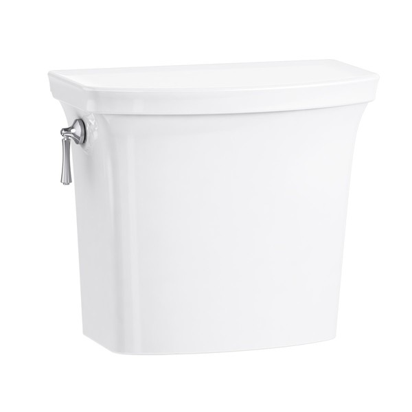 KOHLER 4143-0 (TM) Corbelle 1.28 gpf toilet tank with AquaPiston(R) flush technology and left-hand trip lever, White