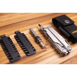 Leatherman, Ratchet driver, fits both Leatherman flat bits and standard ¼ inch bits.