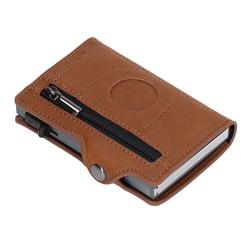 Wallet Aluminium Alloy PU Anti Lost Ultra Thin ID Credit