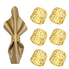 Napkin Rings Gold Napkin Rings Wedding Modern Napkin Rings Napkin Buckles Leaves Universal Napkin Rings Set for Wedding Party Dinner Anniversary Table Decoration 6 Pieces (Gold)
