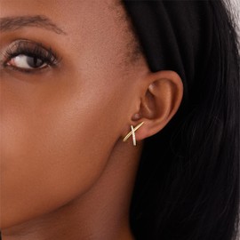 Gold Stud Earrings for Women Trendy, Simple Minimalist Gold Stud Earrings, Dainty Hypoallergenic Simple Earring for Women‘s Fashion Gifts