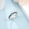 Zunxinsan Sobriety Ring 925 Sterling Silver anxiety spinner rings Sobriety