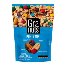 Granuts Party Mix, Chocolate Candies, Raisins and Peanuts Resealable Bag, 6.34 oz