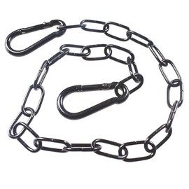 KOZOY Gate Chain Lock, 20-Inch Stainless Steel Gate Chain Lock with Dual Carabiners, for Outdoor Fences, Pet Cages, Horse Goat Cow Corral Supplies