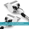 5 Pack Stainless Steel Whistle Finegood Loud Emergency Whistle with Key