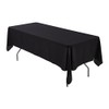 Zhen Linen 60 x 126 inch Rectangular Polyester Tablecloth (Black)