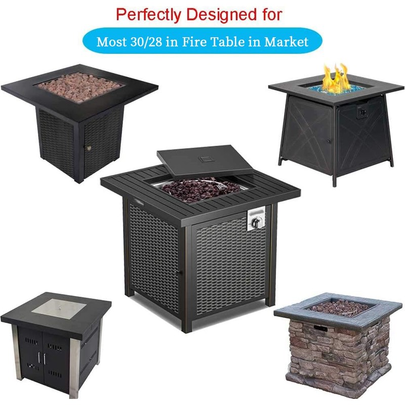 Saking Fire Pit Cover,30 inch Firepit Covers Square Gas Fireplace