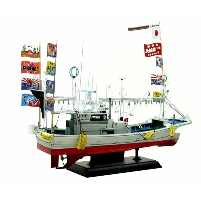 Aoshima Bunka Kyozai 1/64 Fishing Boat No.02 Oma Tuna Single-Line