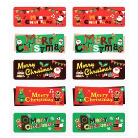 Kesote Christmas Gift Stickers, 250 Pieces, Large, Rectangle, Gift Stickers, Wrapping, Decorative, Cute, Seal, Wrapping, Seal, Reward Stickers
