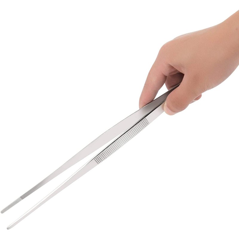 Tereche Gold Stainless Steel Precision Kitchen Culinary Tweezer Tongs with