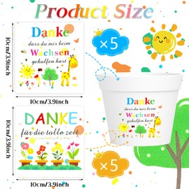 Flower Pot Stickers Thank You, Pack of 10 Stickers Thank You That You Helped Me Grow, Stickers for Flower Pot, Thank You Stickers, Educator Gift, Waterproof Sticker for Flower Pot