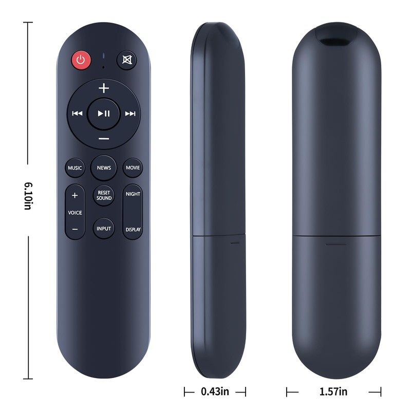 Replacement Soundbar Remote Control Compatible with Wohome S100 2.1 CH
