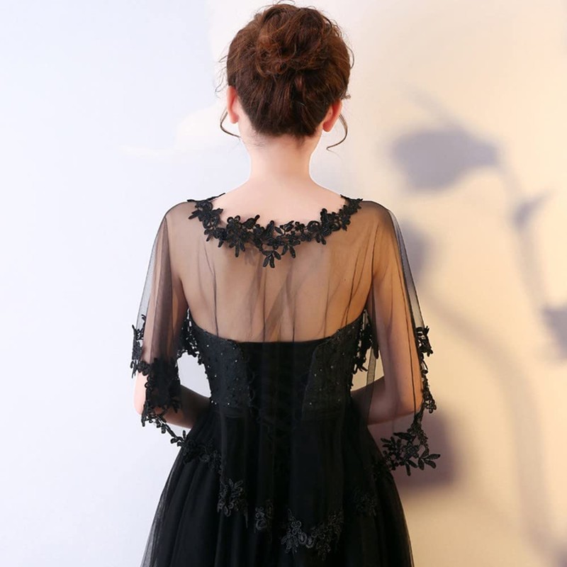 Women's Wedding Jackets Lace Bridal Bolero Shawl Tulle Cape for