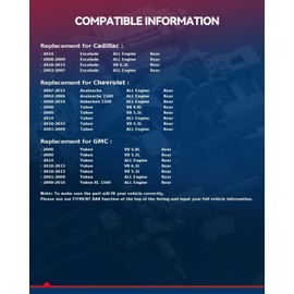 KAX Rear Air Suspension Strut Assembly for GMC Yukon 2010 2011 2012 2013 6.2L V8, Replace AS2715-2Pcs