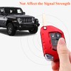 SANRILY 1Pcs Flip Key Fob Case Cover for Jeep Wrangler