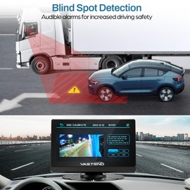 VASTEND 1080P Backup Camera for Truck, 7" IPS Touchscreen Monitor Front and Rear View Dual Cameras, IP69 Waterproof, IR Night Vision for Truck, Trailer, Camper, Included 32GB Card