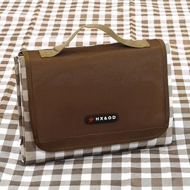 Picnic Blanket Outdoor Extra Large Picnic Mat 80"X60" Camping Blanket Beach Blanket Foldable Waterproof Sand Mat Hiking Travel Family Concerts(Brown)