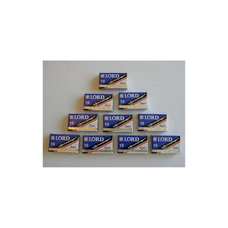 100 LORD Super Stainless Double Edge Safety Razor Blades