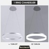 Buccleuch Modern LED Pendant Light, Dimmable Silver LED Chandelier for