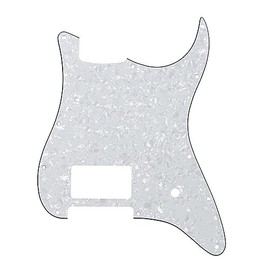 ROZILO 11 Hole ST/Strat Style One Humbucker Guitar Pickguard For USA/Mexico Fender Tom Delonge Strat Electric Guitar White Pearl