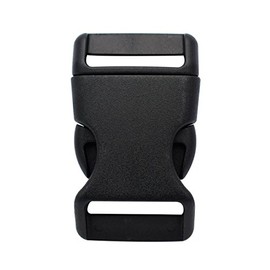 KEEJEA 25mm Plastic Buckles Contoured Side Release Buckles Black Clasp for Paracord Bracelet,Bag,Backpack (Pack of 10pcs)