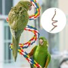 2Pcs Pet Bird Parrot Colorful Cotton, Spiral Cotton Rope Bird