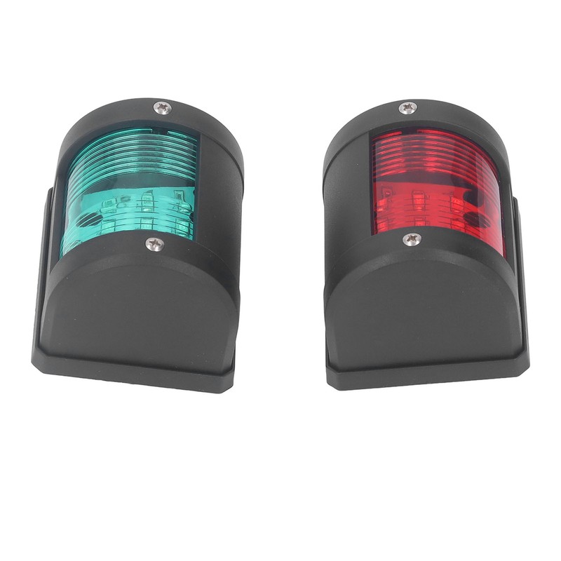 2Pcs LED Navigation Light PC Starboard Green Port Red 112.5°