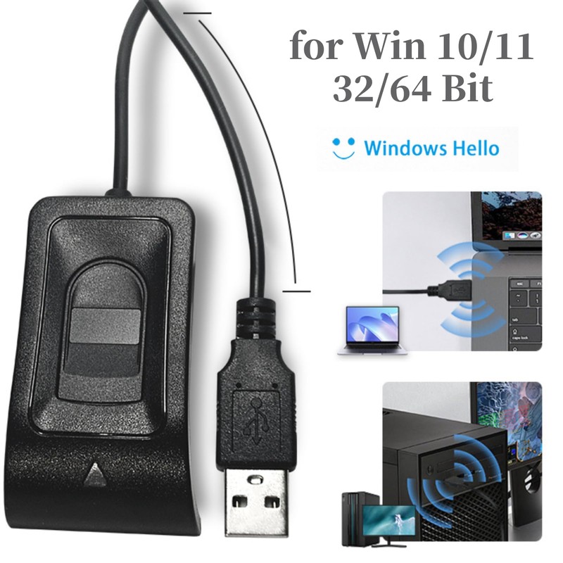 Desktop USB Fingerprint Reader, Computer Fingerprint Key Reader, USB Security