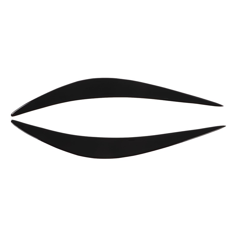 2pcs Headlight Eyebrow Glossy Black Abrasion Resistance Replacement for Infiniti