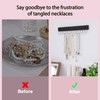 SCUNDA Wall Mounted Necklace Holder, Classic Style Necklace Holder, Tangle-Free