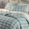Rod's Blue Canyon (Quilt)-Full/Queen Quilt-Southwest Aztec-Blue White-Quilt Size (88x92)-Reversible-Cotton