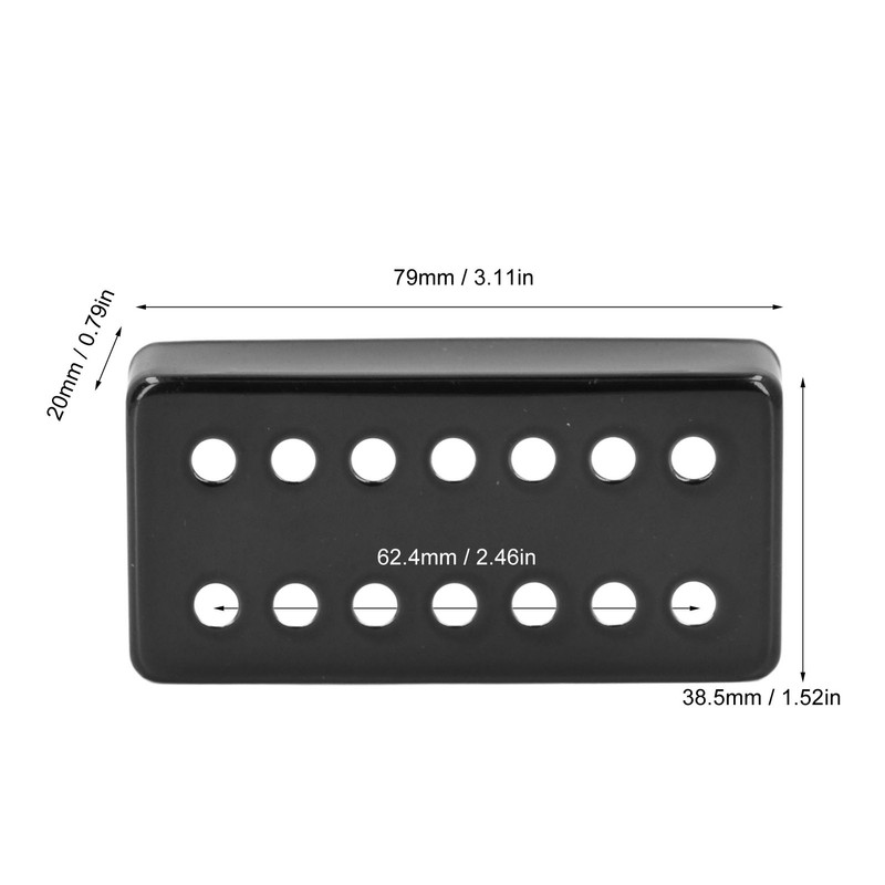 2PCS Humbucker Pickup Cover 14 Holes Electric Guitar Humbucker Pickup
