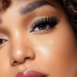 Lashes 20mm Fluffy False Eyelashes Thick Volume Dramatic Cat Eye Lashes 7 Pairs Long Strip Wispy Lashes Pack