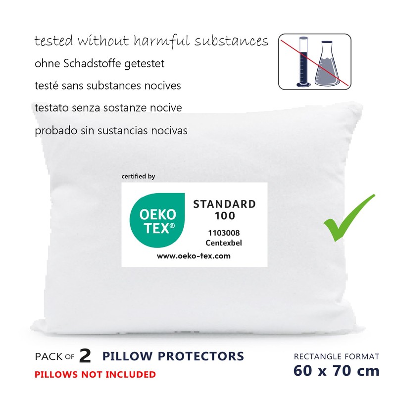 Twillie Waterproof Pillow Protectors (Pack of 2) – for 60