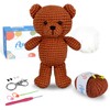 Amorloop Crochet Kit for Beginners – Easy-to-See Stitches Yarn, Pre-Started