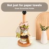 Paper Towel Holder, Wooden Kitchen Roll Stand (Black Ball)