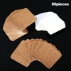 60 Pieces Self Adhesive Cork Coasters Squares/Round 4 x 4