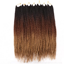 7 Packs Box Braids Crochet Braids Hair Extensions Kanekalon Synthetic Hair Crochet Hair Braids Hair Synthetic Hair for Braiding Crochet Hair Braiding Hair (35.6 cm)