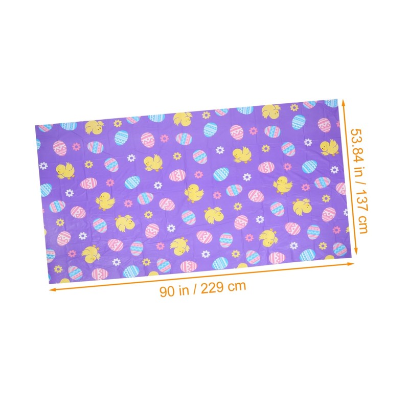 Alipis Easter Egg Tablecloth Set 2pcs Easter Table Cover for